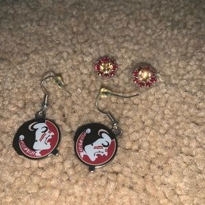 FSU Earrings (both pairs)
